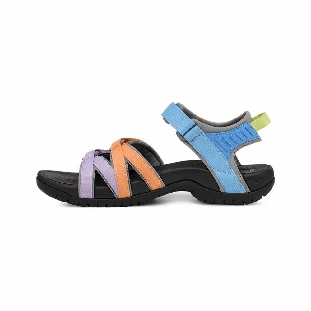 Teva Multicolor Strappy Sandal - Light Blue, Orange, Lavender with Lime Accent - Picture 4 of 6